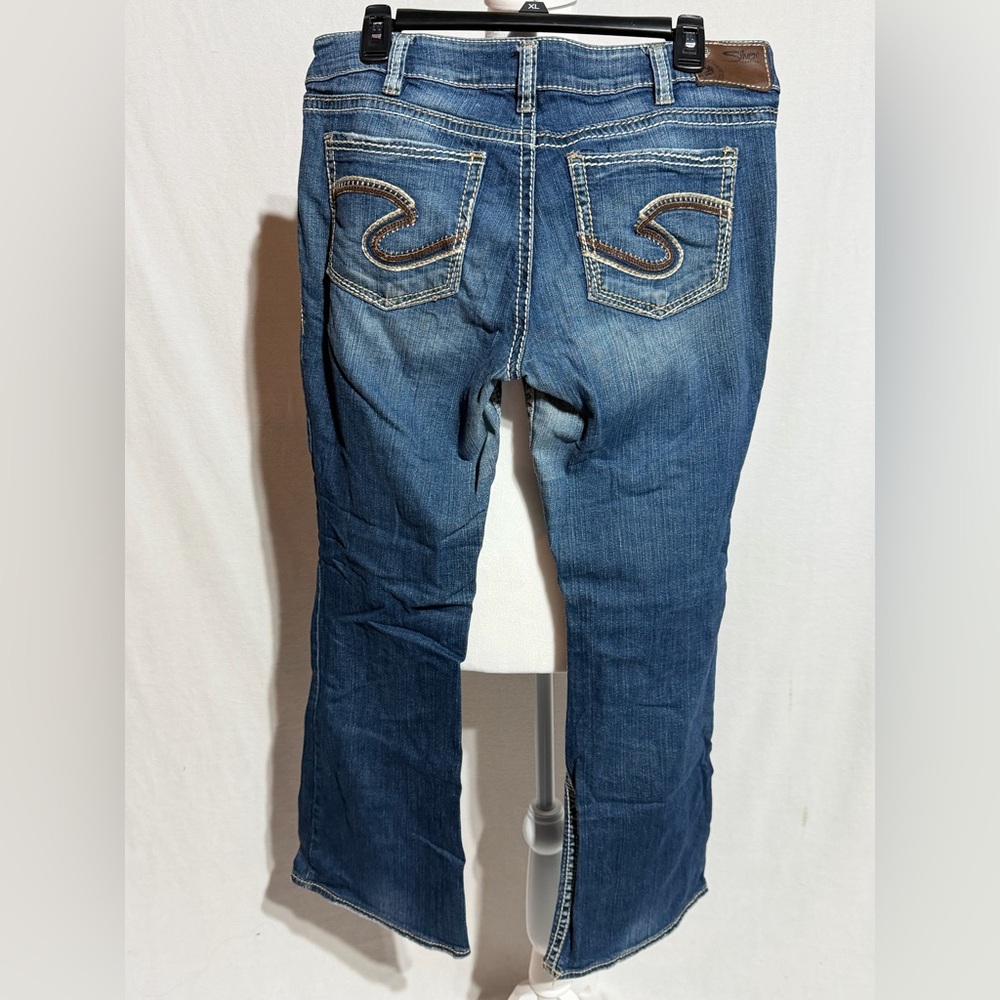 Silver Suki Jeans Women's Flare Blue Denim Size 33x28 - Picture 8 of 10